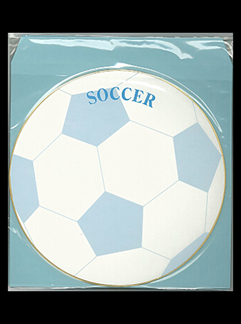 丸型色紙　サッカーボール　封筒付