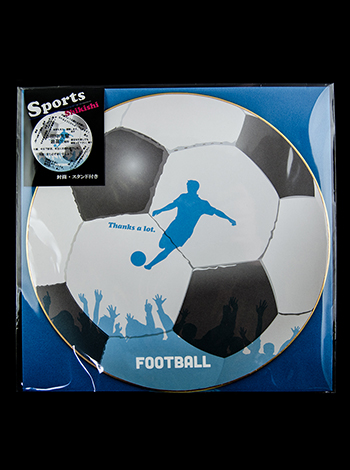 丸型色紙　ｼﾙｴｯﾄｻｯｶｰﾎﾞｰﾙ 封筒/ｽﾀﾝﾄﾞ付