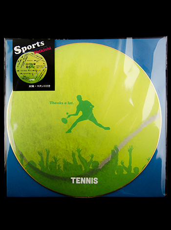 丸型色紙　ｼﾙｴｯﾄﾃﾆｽﾎﾞｰﾙ  封筒/ｽﾀﾝﾄﾞ付