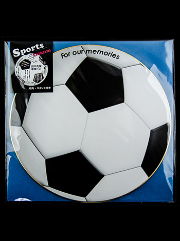 丸型色紙　ﾘｱﾙ  ｻｯｶｰﾎﾞｰﾙ 封筒/ｽﾀﾝﾄﾞ付