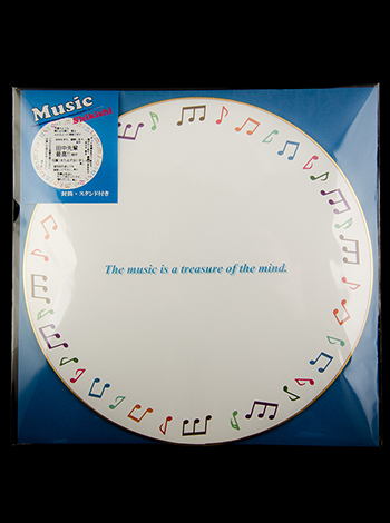 丸型色紙　音楽　音符　　封筒/ｽﾀﾝﾄﾞ付