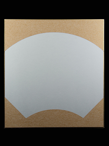 色紙　金扇中白