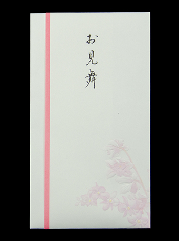 華柄　多当折　お見舞　ピンク