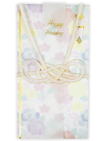 金封　薔薇柄　ピンク