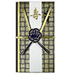 金封　小粋　紺赤・紺梅飾り 表