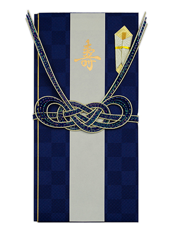 金封　市松　ＢＬＵＥ 表紙