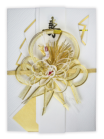 大ちり　松竹梅房付　青　短冊付 表紙