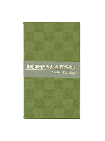 ポチ袋　市松 小 5P　ｸﾞﾗｽｸﾞﾘｰﾝ 表紙