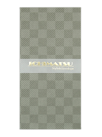 ポチ袋　市松 大 3P　ｿﾘｯﾄﾞｸﾞﾚｰ 表紙