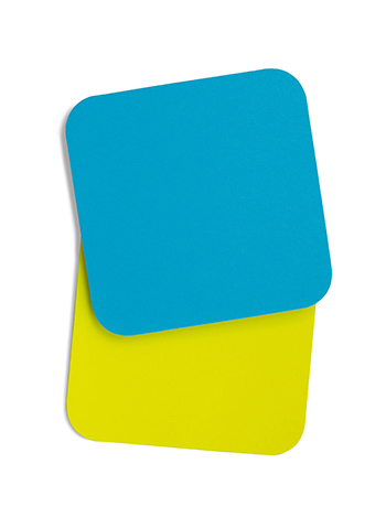 角丸ふせん大70x70 ブルー ＆ イエロー