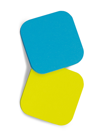 角丸ふせん小45x45 ブルー ＆ イエロー