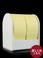 ロール付箋25mm イエロー 2巻 ディスペンサー付