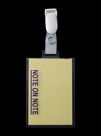 NoteOnNote表紙青 付箋ﾊﾟｽﾃﾙ黄 方眼