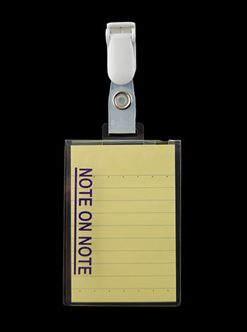 NoteOnNote表紙青 付箋ﾊﾟｽﾃﾙ黄 横罫6mm