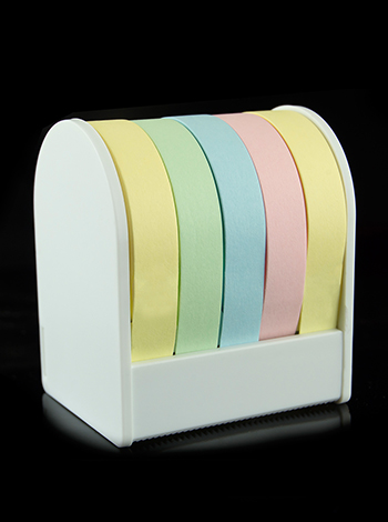 ロールふせん10mm アソート 5巻 ディスペンサー付' title=