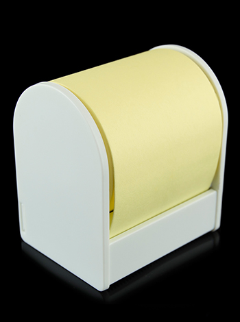 貼ってはがせるMEMO ロールふせん ディスペンサー付き 50mm×10m イエロー 1巻 表紙' title=