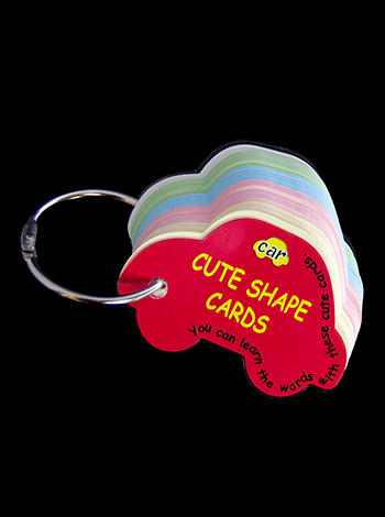 単語帳　型抜き　CAR　赤