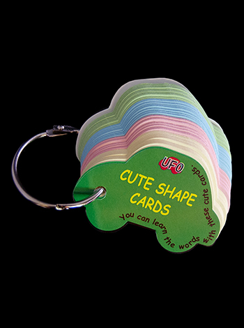 単語帳　型抜き　UFO　緑